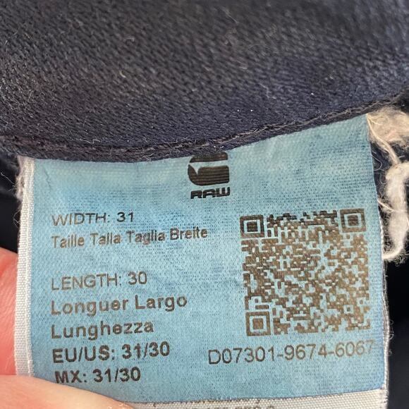 G-STAR RAW Men's D-Staq 5-Pocket Slim Button Fly Jeans Dark Blue, Size 31/30 - Picture 11 of 16